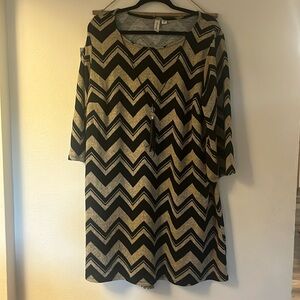 chevron dress by Tacera 2x